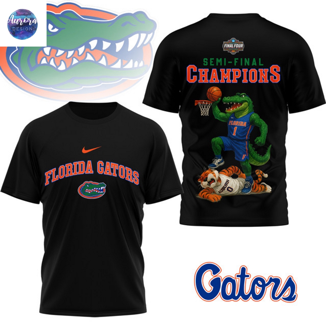 Florida Gators Semi-Final Champions 3D T-Shirt - Black Florida Gators Semi-Final Champions 3D T-Shirt - Black