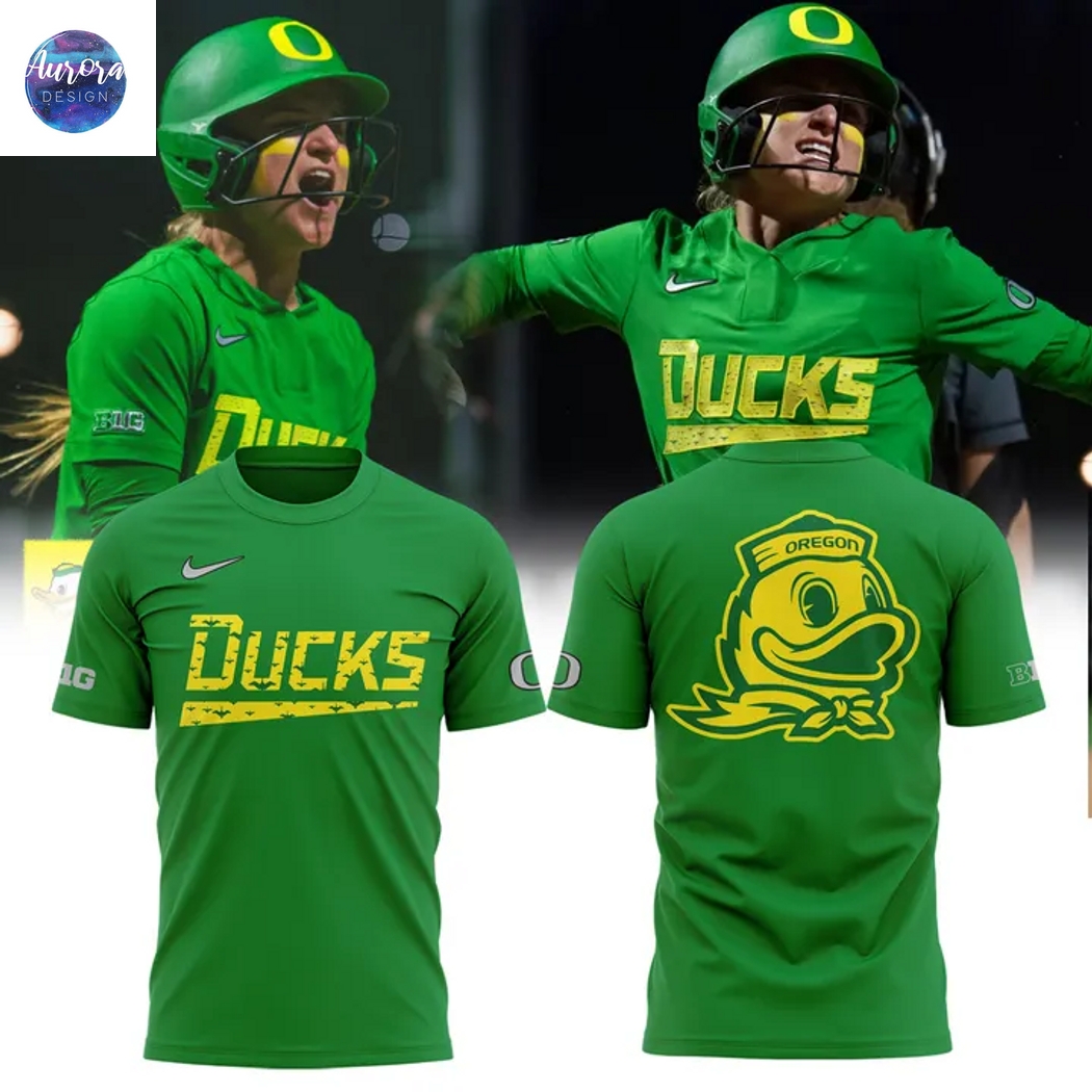 Oregon Ducks Softball For Fans 2025 3D T-Shirt - Green Oregon Ducks Softball For Fans 2025 3D T-Shirt - Green
