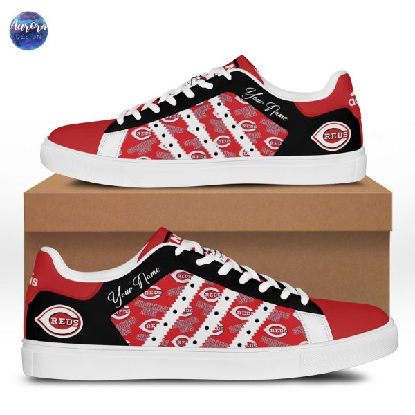 Personalized Cincinnati Reds 2025 Stan Smith Shoes