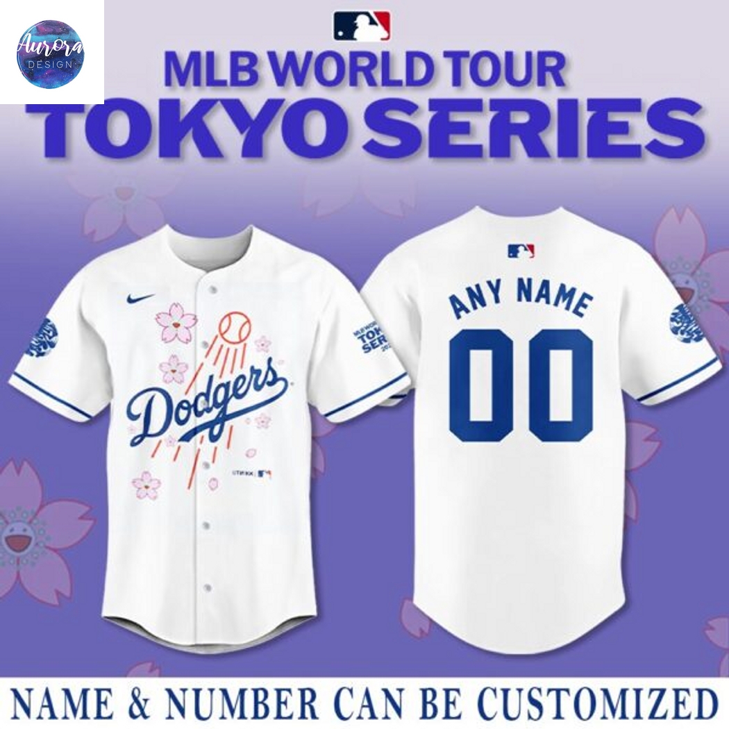 Personalized Los Angeles Dodgers Tokyo Series World Tour Takashi Murakami Baseball Jersey Personalized Los Angeles Dodgers Tokyo Series World Tour Takashi Murakami Baseball Jersey