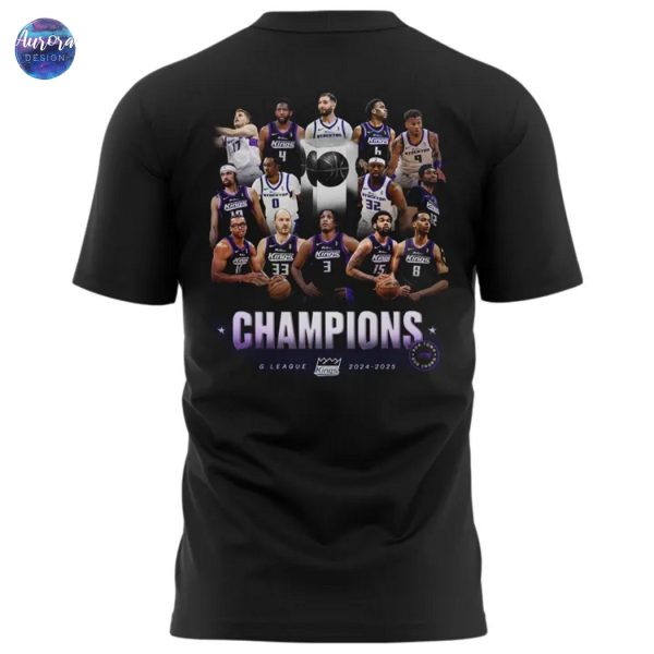 Stockton Kings NBA League Champions 2025 3D T-Shirt – Black