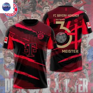2025 Deutscher 34 Meister FC Bayern Munchen 3D T-Shirt