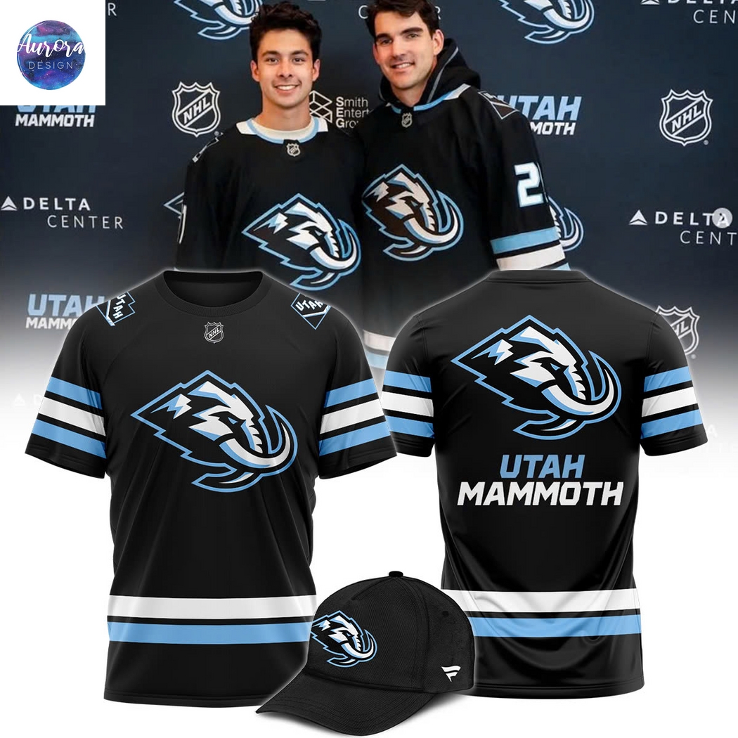 2025 Utah Mammoth Black 3D T-Shirt 2025 Utah Mammoth Black 3D T-Shirt