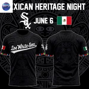 Chicago White Sox Mexican Heritage 2025 3D T-Shirt – Black