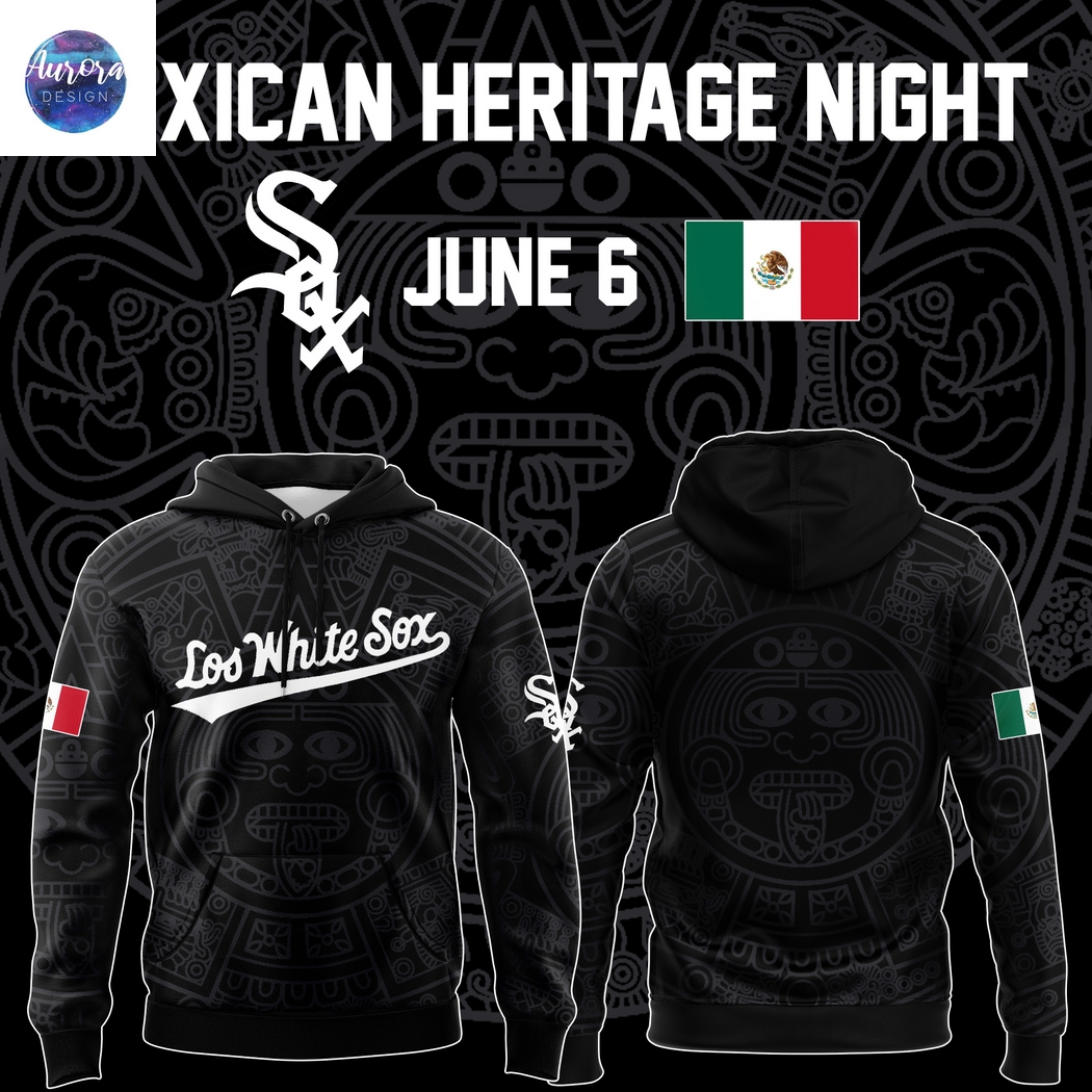 Chicago White Sox Mexican Heritage 2025 Hoodie - Black Chicago White Sox Mexican Heritage 2025 Hoodie - Black