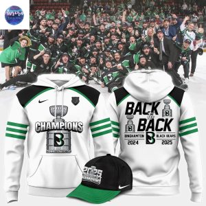 Commissioners Cup Champions Binghamton Black Bears 2025 Back To Back Hoodie