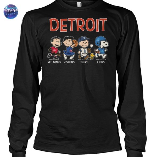 Detroit Red Wings x Detroit Pistons x Detroit Tigers x Detroit Lions Unisex T-Shirt