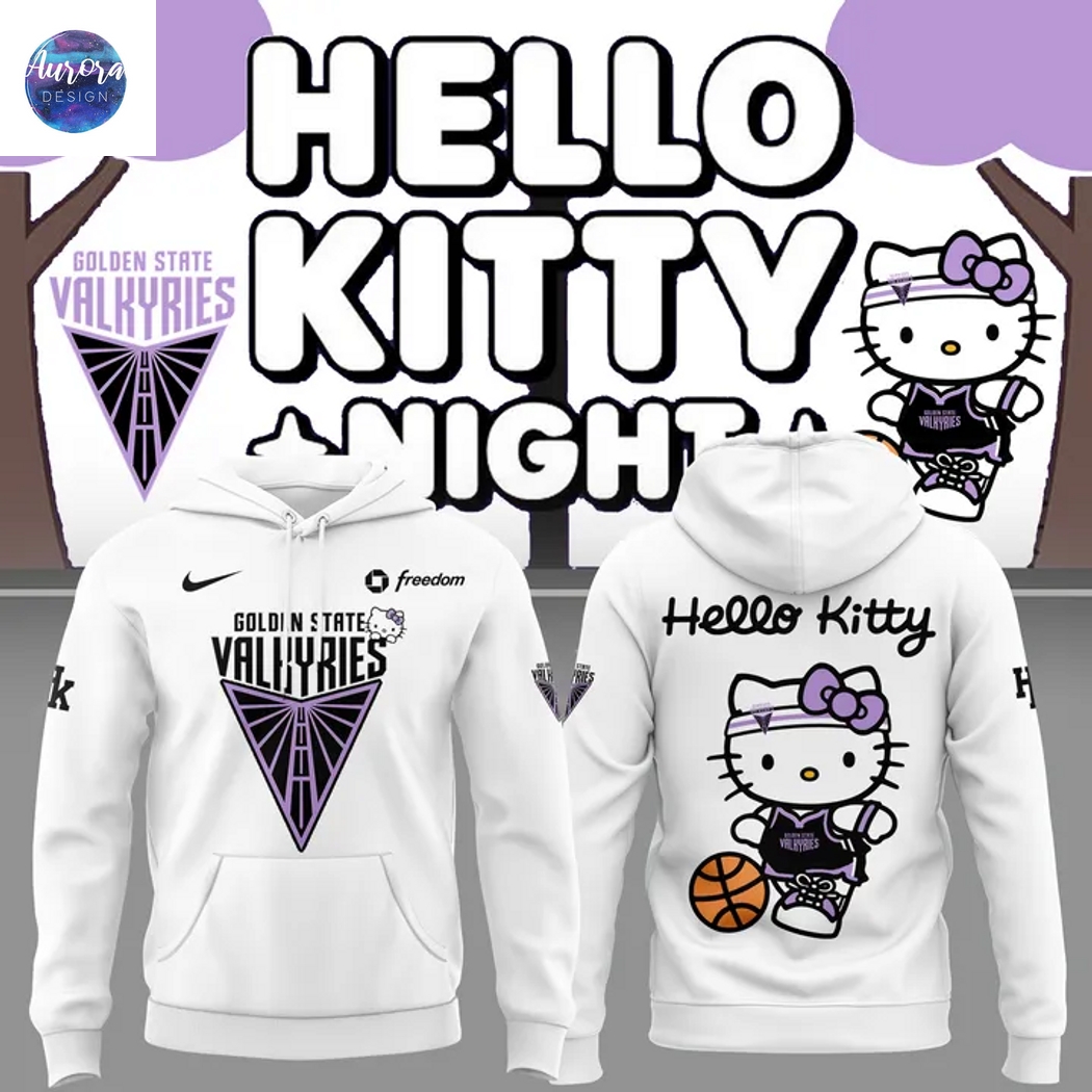 Golden State Valkyries Kitty 2025 White Hoodie Golden State Valkyries Kitty 2025 White Hoodie