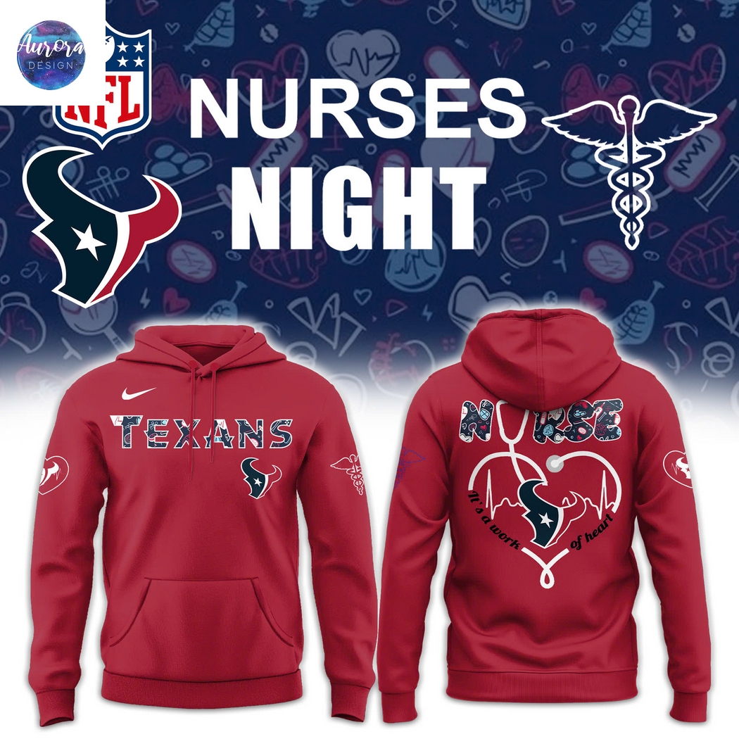 Houston Texans Nurses Night Red Hoodie Houston Texans Nurses Night Red Hoodie