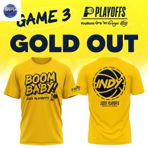 Indiana Pacers Boom Baby 2025 Playoffs 3D T-Shirt