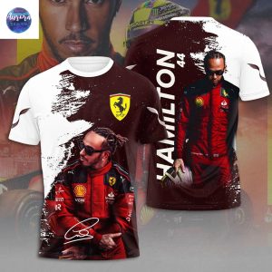 Lewis Hamilton 44 Signature 3D T-Shirt