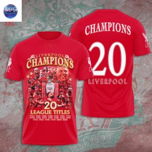 Liverpool Champions 20 League Titles 3D T-Shirt
