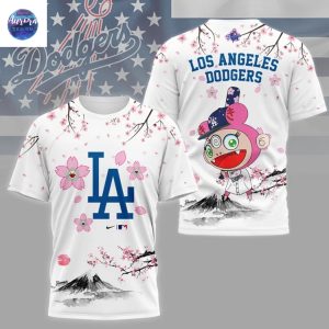 Los Angeles Dodgers Takashi Murakami Cherry Blossom 3D T-Shirt