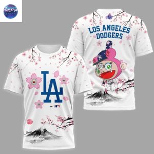 Los Angeles Dodgers Takashi Murakami Cherry Blossom 3D T-Shirt