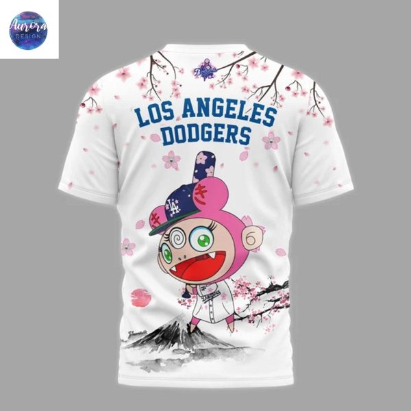 Los Angeles Dodgers Takashi Murakami Cherry Blossom 3D T-Shirt