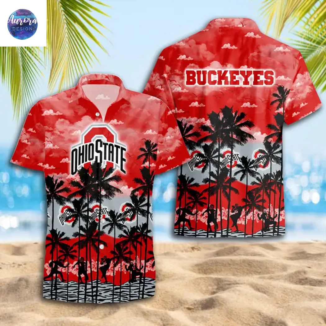 Ohio State Buckeyes Coconut Hawaiian Shirt Ohio State Buckeyes Coconut Hawaiian Shirt