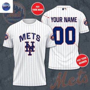 Personalized 2025 New York Mets 3D T-Shirt – White