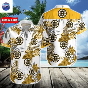 Personalized Boston Bruins Aloha Hawaiian Shirt