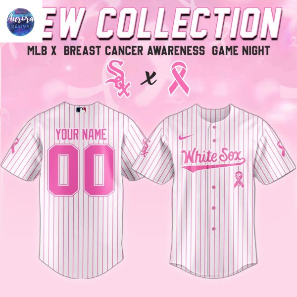 Personalized Chicago White Sox Breast Cancer Awareness Baseball Jersey
