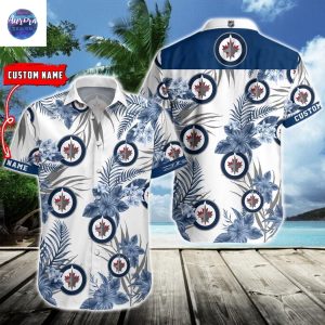 Personalized Winnipeg Jets Aloha Hawaiian Shirt