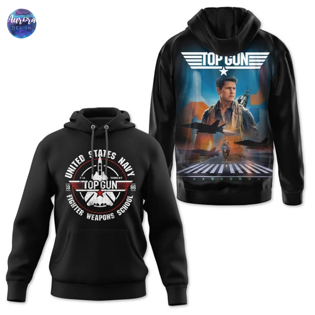 Tom Cruise Top Gun 1986 Black Hoodie Tom Cruise Top Gun 1986 Black Hoodie