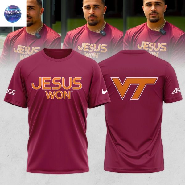 Virginia Tech Hokies Jesus Won 3D T-Shirt