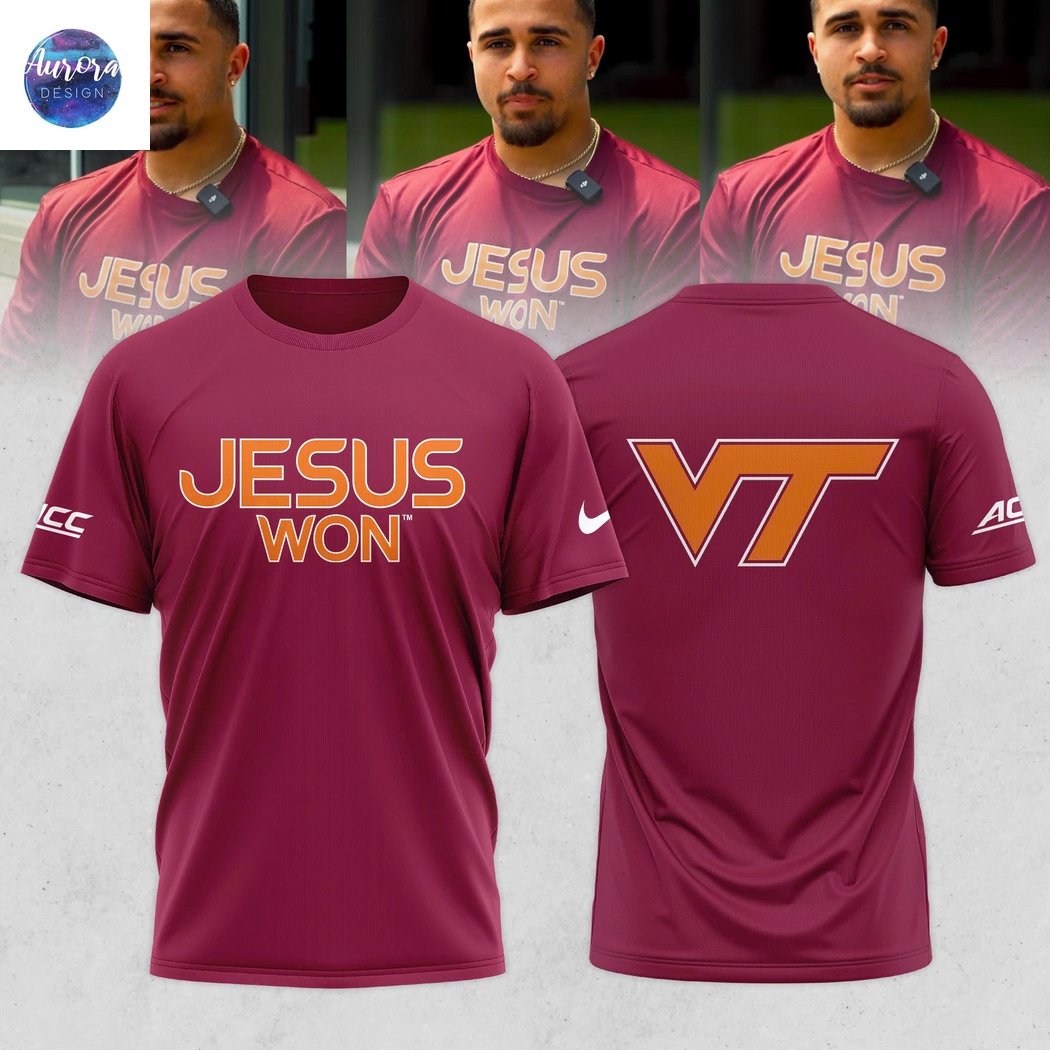 Virginia Tech Hokies Jesus Won 3D T-Shirt Virginia Tech Hokies Jesus Won 3D T-Shirt