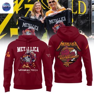 Virginia Tech Hokies Metallica Exit Light Enter Night Hoodie