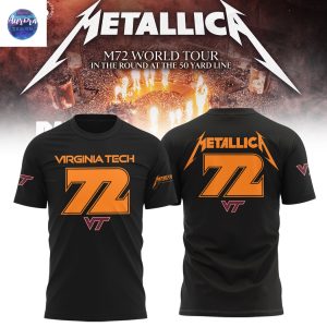 Virginia Tech Hokies Metallica Metallica M72 World Tour 3D T-Shirt – Black